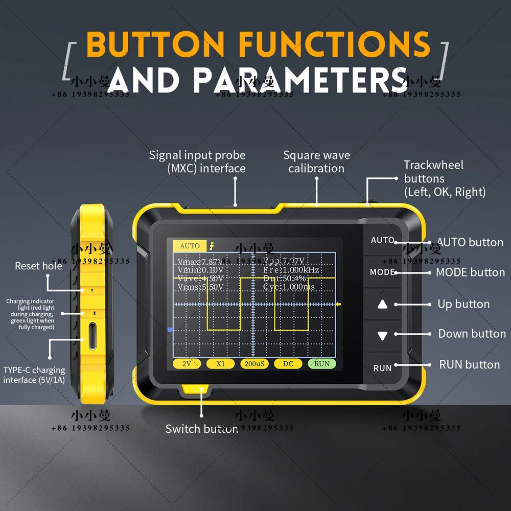 Fnirsi Digital Oscilloscope Handheld - FNIRSI DSO152 – компактный портативный цифровой