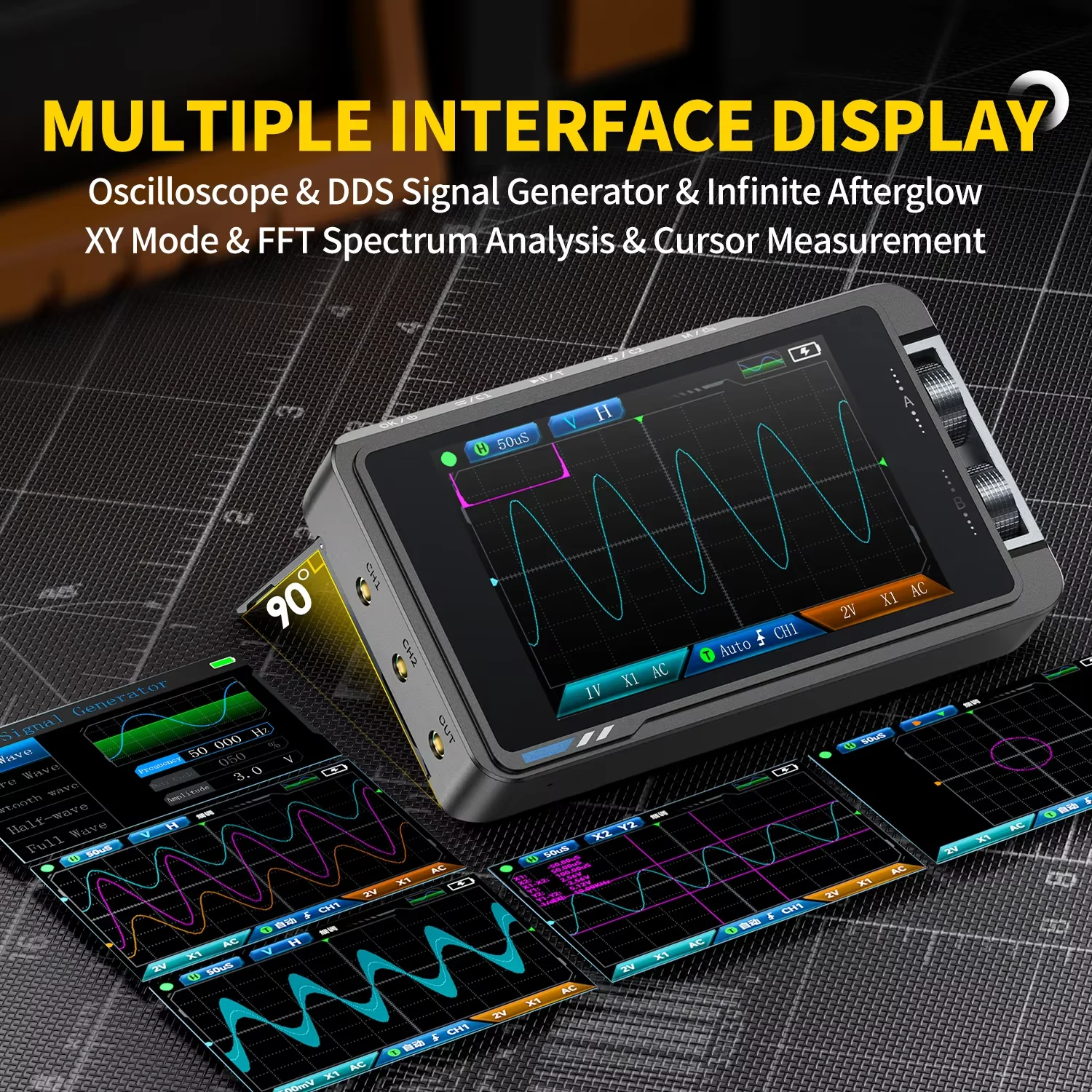 FNIRSI DS215H – портативный ци – обзор и цена Fnirsi Digital Oscilloscope Handheld