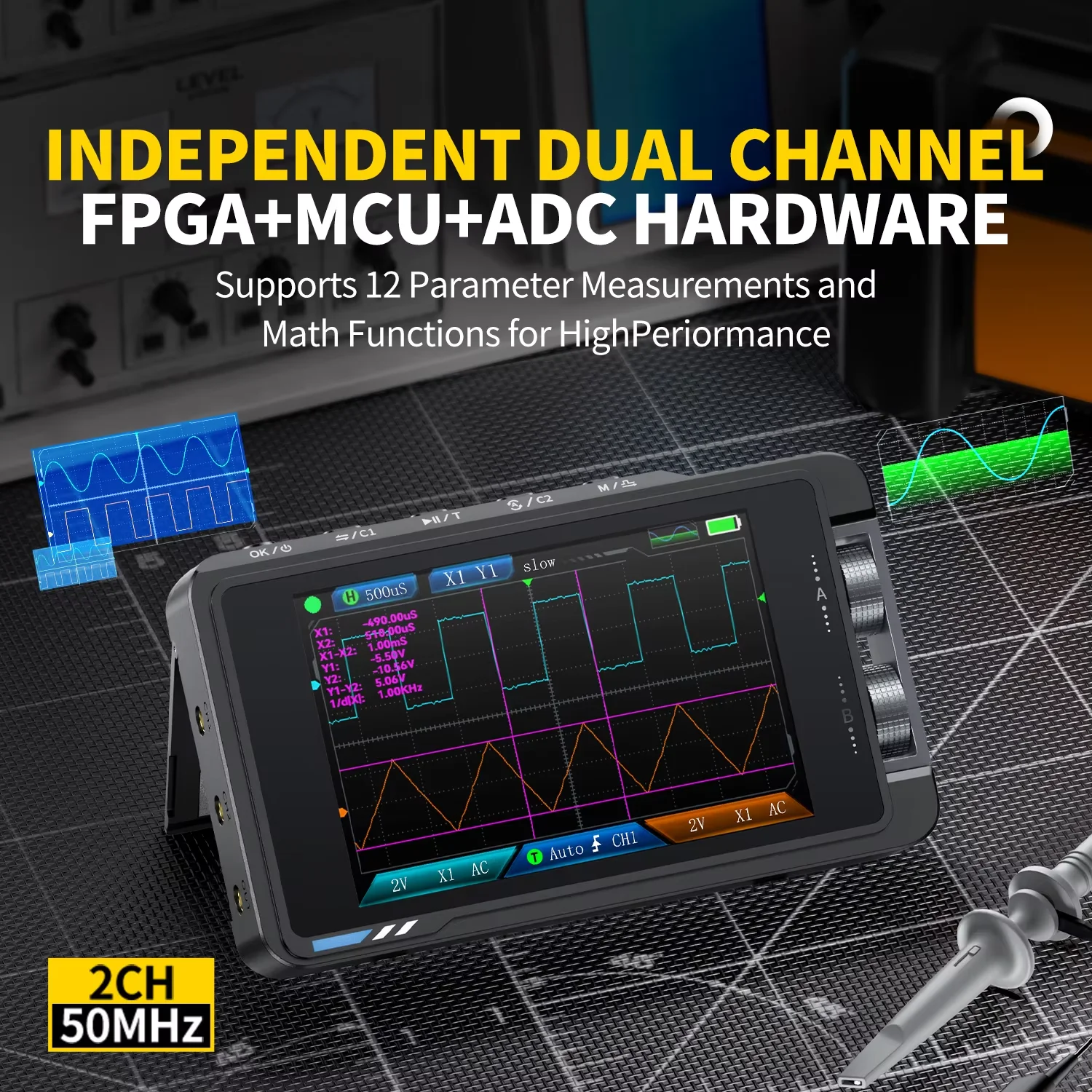 FNIRSI DS215H – портативный ци – обзор и цена Fnirsi Digital Oscilloscope Handheld