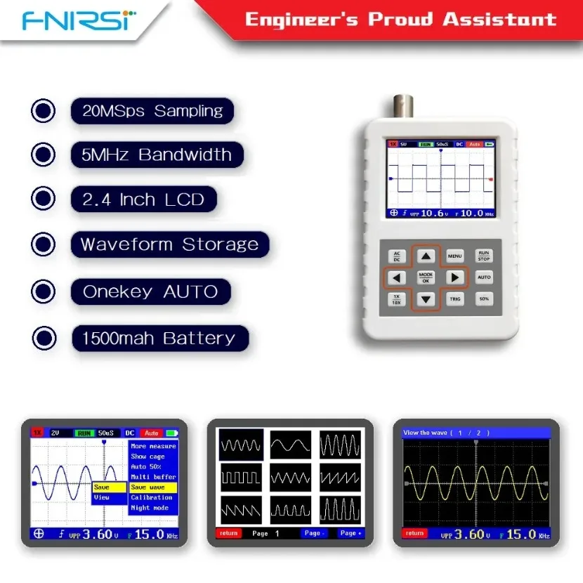 1 шт. портативный цифровой осц – обзор и цена Fnirsi Digital Oscilloscope Handheld