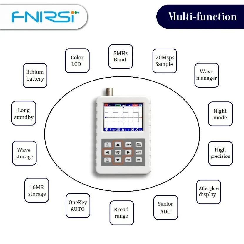 1 шт. портативный цифровой осц – обзор и цена Fnirsi Digital Oscilloscope Handheld