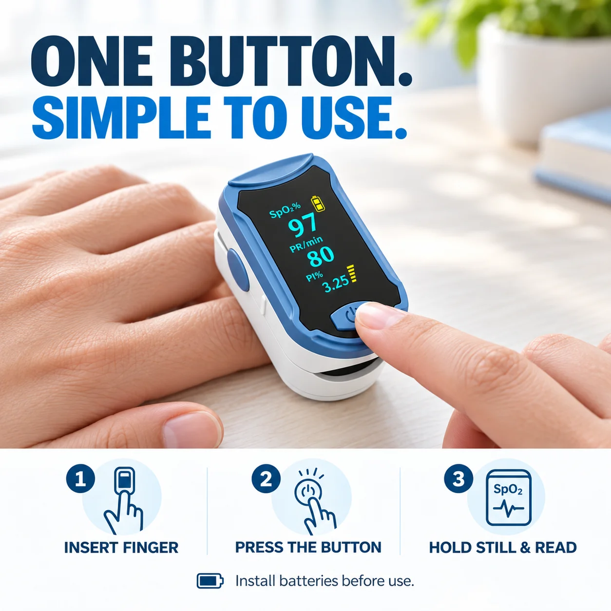 Портативный пульсоксиметр для  – обзор и цена Pulse Oximeter Fingertip Rechargeable