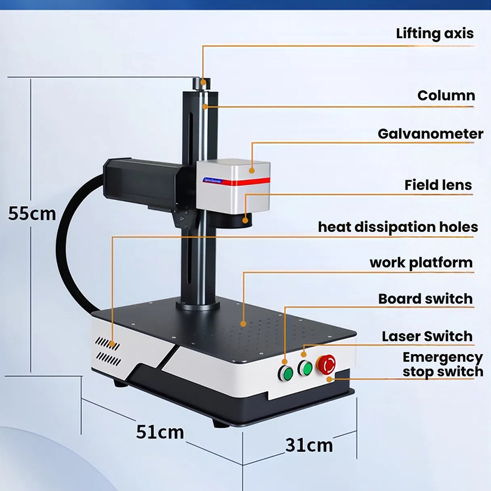 Лазерный маркировочный станок  – обзор и цена Fiber Laser Marking Machine 30W