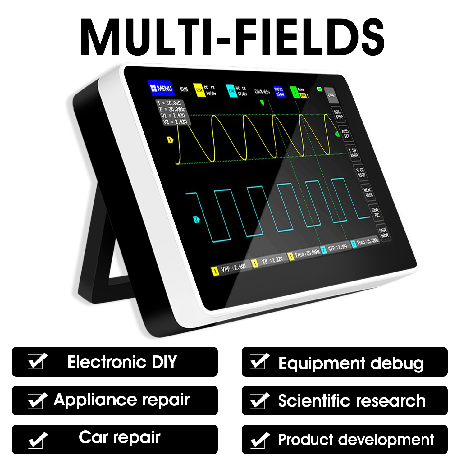 FNIRSI 1013D Plus – портативны – обзор и цена Fnirsi Digital Oscilloscope Handheld