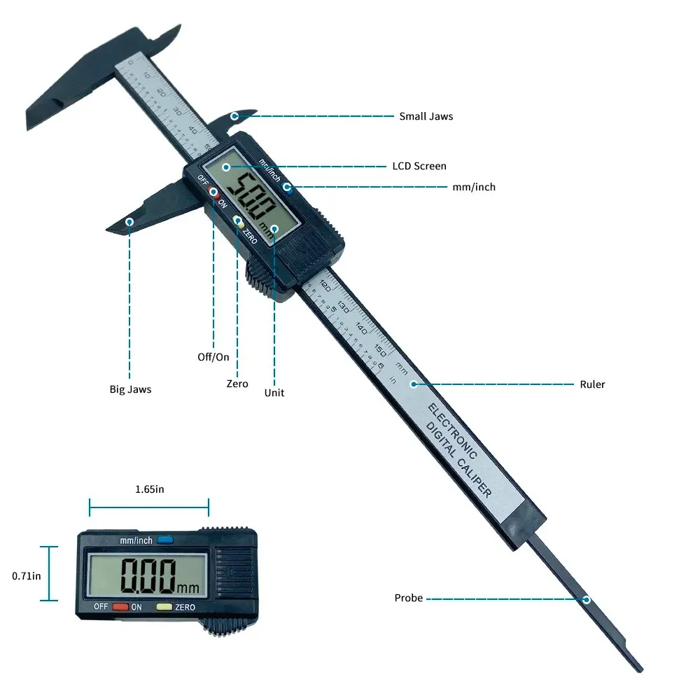 Цифровой штангенциркуль из угл – обзор и цена Digital Caliper 150Mm Stainless Steel
